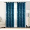 BEST INTERIOR Paire De Rideaux Gemma Bleu 140x260cm - Bleu