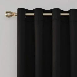 VERSAILLESFR Lot De 1 Rideaux Occultants à Oeillets Chambre Isolant Thermique Avec Revêtement Argenté Rideau Salon Design Moderne Pour Enfant Garcon Tissu Noir 132x160cm -Rideau et tringle Soldes 2024 41576492 5