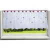 VERSAILLESFR 1Pc Rideau Voilage Brise-bise Avec Broderie Rideaux Courts Décoration De Fenêtre Cuisine/Salle De Bain/Café (LxH 120x45cm)