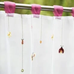 VERSAILLESFR 1Pc Rideau Voilage Brise-bise Avec Broderie Rideaux Courts Décoration De Fenêtre Cuisine/Salle De Bain/Café (LxH 120x45cm) -Rideau et tringle Soldes 2024 41576494 3