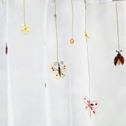 VERSAILLESFR 1Pc Rideau Voilage Brise-bise Avec Broderie Rideaux Courts Décoration De Fenêtre Cuisine/Salle De Bain/Café (LxH 120x45cm) -Rideau et tringle Soldes 2024 41576494 4