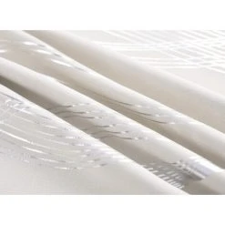 VERSAILLESFR Lot De 2 Rideau Occultants Isolants Rideau Chambre A Oeillets Avec Motif Argente Blanc Pâle Gris 132x213cm -Rideau et tringle Soldes 2024 41576498 3