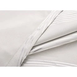 VERSAILLESFR Lot De 2 Rideau Occultants Isolants Rideau Chambre A Oeillets Avec Motif Argente Blanc Pâle Gris 132x213cm -Rideau et tringle Soldes 2024 41576498 4