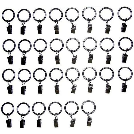 TANABATA Antirouille Anneaux De Rideaux Avec Pinces Metal Rideau Clips Crochet Anneaux Pour Rideaux Avec Pince En Métal Pinces Pour Anneaux De Rideau Diamètre 35 Mm Noir (30 Pièces) 1 TANABATA Antirouille Anneaux De Rideaux Avec Pinces Metal Rideau Clips Crochet Anneaux Pour Rideaux Avec Pince En Métal Pinces Pour Anneaux De Rideau Diamètre 35 Mm Noir (30 Pièces)