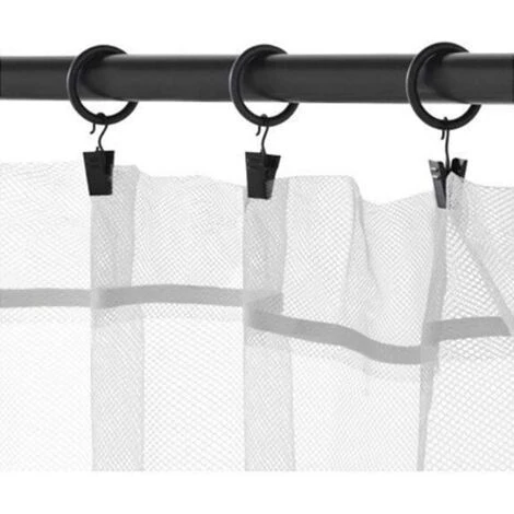 TANABATA Antirouille Anneaux De Rideaux Avec Pinces Metal Rideau Clips Crochet Anneaux Pour Rideaux Avec Pince En Métal Pinces Pour Anneaux De Rideau Diamètre 35 Mm Noir (30 Pièces) 3 TANABATA Antirouille Anneaux De Rideaux Avec Pinces Metal Rideau Clips Crochet Anneaux Pour Rideaux Avec Pince En Métal Pinces Pour Anneaux De Rideau Diamètre 35 Mm Noir (30 Pièces) – Image 3