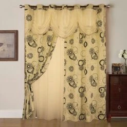 BEST INTERIOR Rideau Et Voilage Mille Et Une Nuit Beige 280x260cm - Beige