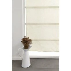 RIDEAUDISCOUNT Vitrage 90 X 210 Cm à Passe Tringle Grande Hauteur Effet Naturel Fines Rayures Horizontales Naturel Blanc - Blanc 7 RIDEAUDISCOUNT Vitrage 90 X 210 Cm à Passe Tringle Grande Hauteur Effet Naturel Fines Rayures Horizontales Naturel Blanc - Blanc -Rideau et tringle Soldes 2024 42050617 4