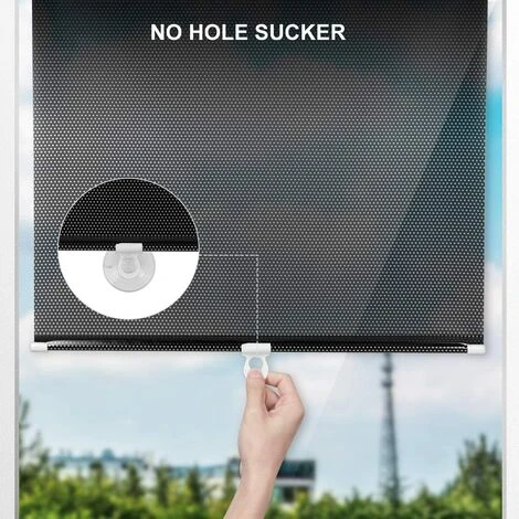 BRIDAY Balcon Perforé Gratuit Ventouse Parasol Rideau Occultant Stores Temporaires Drapé Portable 5 BRIDAY Balcon Perforé Gratuit Ventouse Parasol Rideau Occultant Stores Temporaires Drapé Portable – Image 5