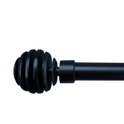 SECODIR Kit Tringle Extensible ø 16/19mm Soho 110 à 210 Cm - Noir Mat C179