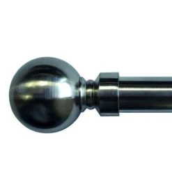 DECO ROD Kit Tringle Extensible ø 25/28 Sphère 110 à 210 Cm - Nickel Brossé