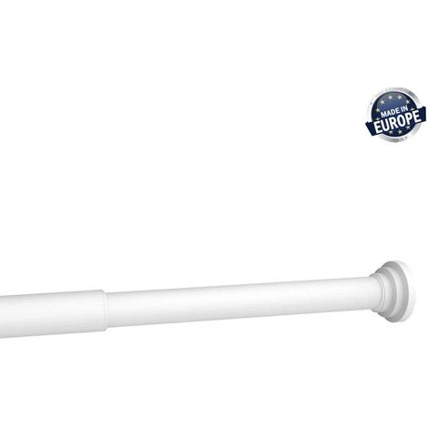 SECODIR Tringle à Rideau Extensible Par Pression Entre 2 Murs ø 20 X 90 à 140 Cm - Blanche 1 SECODIR Tringle à Rideau Extensible Par Pression Entre 2 Murs ø 20 X 90 à 140 Cm - Blanche