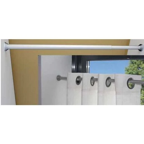 SECODIR Tringle à Rideau Extensible Par Pression Entre 2 Murs ø 20 X 140 à 260cm - Noir 2 SECODIR Tringle à Rideau Extensible Par Pression Entre 2 Murs ø 20 X 140 à 260cm - Noir – Image 2