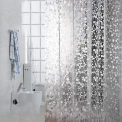 GrooFoo Rideau De Salle De Bain Rideau De Douche Baignoire Imperméable, Anti-moisissure, Antibactérien, Blanc Semi-Transparent-180x200 Cm 7 GrooFoo Rideau De Salle De Bain Rideau De Douche Baignoire Imperméable, Anti-moisissure, Antibactérien, Blanc Semi-Transparent-180x200 Cm -Rideau et tringle Soldes 2024 44109418 3