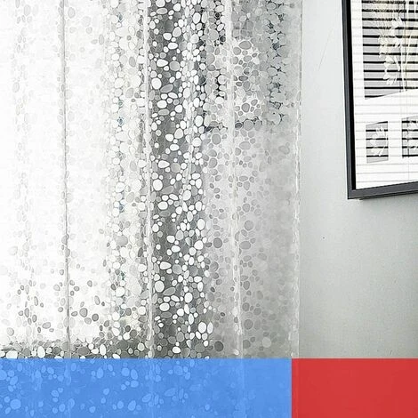 GrooFoo Rideau De Salle De Bain Rideau De Douche Baignoire Imperméable, Anti-moisissure, Antibactérien, Blanc Semi-Transparent-180x200 Cm 5 GrooFoo Rideau De Salle De Bain Rideau De Douche Baignoire Imperméable, Anti-moisissure, Antibactérien, Blanc Semi-Transparent-180x200 Cm – Image 5