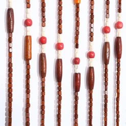 Rideau De Porte En Perles De Bois - 31 Lignes - 90x220cm Jmax -Rideau et tringle Soldes 2024 44650347 3