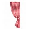 WADIGA Rideau Cuisine Tissu Vichy Rouge Et Blanc - 70x125cm - Rouge
