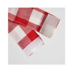 WADIGA Rideau Cuisine Tissu Vichy Rouge Et Blanc - 70x125cm - Rouge -Rideau et tringle Soldes 2024 44916194 3