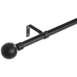 LOLA HOME Tringle à Rideau Extensible En Métal Noir De 120 à 210 Cm