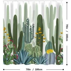 GrooFoo Rideau De Douche Rideaux De Salle De Bain Anti-moisissure Lavable Beau Imprimée Haute Qualité Moule Résistant Antibactérien Facile à Nettoyer-180*180 -Rideau et tringle Soldes 2024 45218985 3