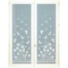 HOMEMAISON Paire De Vitrages Frangés Et Dentellés Blanc 60 X 120 Cm - Blanc