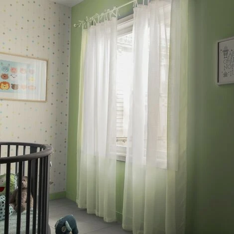 Centrale Brico Voilage Tamisant, Derry Blanc L.140 X H.240 Cm 2 Centrale Brico Voilage Tamisant, Derry Blanc L.140 X H.240 Cm – Image 2