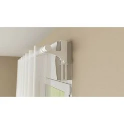 Centrale Brico Lot De 2 Supports Sans Perçage Pour Barre à Rideau Caisson Volet,20/28 Mm Blanc Laqué