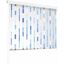 CASA PURA Store Enrouleur De Douche Mosaic 80 X 240 Cm - Bleu