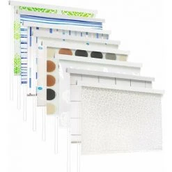 CASA PURA Store Enrouleur De Douche Mosaic 80 X 240 Cm - Bleu -Rideau et tringle Soldes 2024 46900025 5