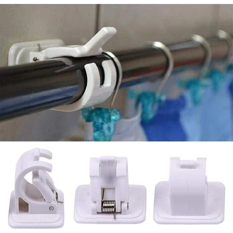 Crochet Auto Adhesif Rideau,Support Tringle Rideaux Sans Percage,Crochets Muraux Auto-Adhésifs,Tringle à Serviette,Support Mural,Fixations Sans Perçage Tige Support Pour Rideau Canne,Cuisine,Starlight,4 Pièces 2 Crochet Auto Adhesif Rideau,Support Tringle Rideaux Sans Percage,Crochets Muraux Auto-Adhésifs,Tringle à Serviette,Support Mural,Fixations Sans Perçage Tige Support Pour Rideau Canne,Cuisine,Starlight,4 Pièces – Image 2