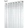 RIDEAUDISCOUNT Voilage Grande Largeur 280 X 240 Cm à Oeillets Brillant Contemporain Blanc - Blanc