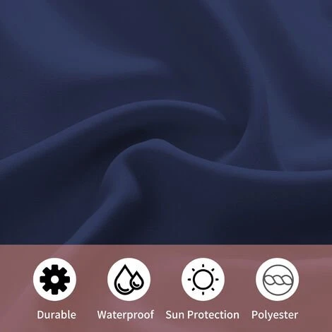 ASUPERMALL 1 Panneau Rideau Extérieur Et Intérieur Bloquant Le Soleil Rideaux à Œillets D'Intimité Pour Pergola Porche Pavillon Jardin Pelouse Couloir, 132*213Cm, Bleu - Bleu 3 ASUPERMALL 1 Panneau Rideau Extérieur Et Intérieur Bloquant Le Soleil Rideaux à Œillets D'Intimité Pour Pergola Porche Pavillon Jardin Pelouse Couloir, 132*213Cm, Bleu - Bleu – Image 3