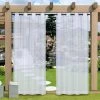ASUPERMALL 1 Panneau Extérieur Semi-Transparent Rideau Imperméable Rideau Intimité Rideaux à Œillets Pour Pergola Porche Pavillon Jardin Pelouse Couloir Solarium Décor, Type 1, 132*213Cm