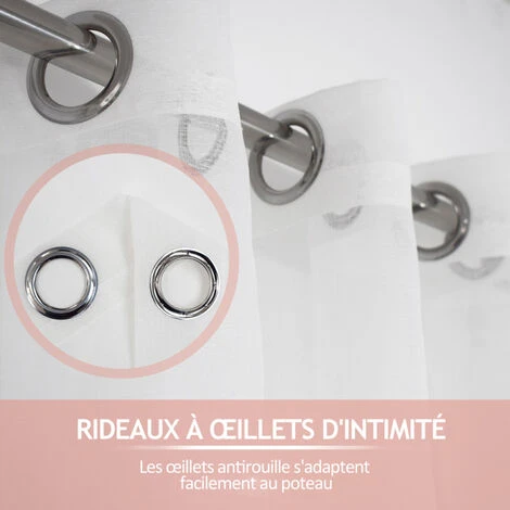 ASUPERMALL 1 Panneau Extérieur Semi-Transparent Rideau Imperméable Rideau Intimité Rideaux à Œillets Pour Pergola Porche Pavillon Jardin Pelouse Couloir Solarium Décor, Type 1, 132*213Cm 4 ASUPERMALL 1 Panneau Extérieur Semi-Transparent Rideau Imperméable Rideau Intimité Rideaux à Œillets Pour Pergola Porche Pavillon Jardin Pelouse Couloir Solarium Décor, Type 1, 132*213Cm – Image 4