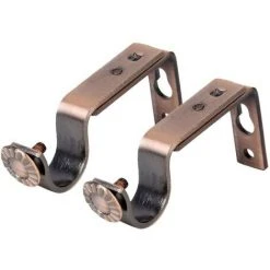 THSINDE Support Réglable Pour Tringle à Rideau, 18-22 Mm, Paquet De 2, Cuivre Rouge