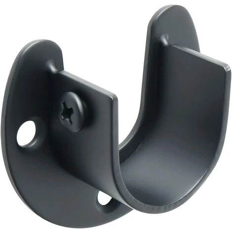 GUAZHUNIFR Support De Tringle à Rideaux Douilles En Forme De U Support Tringle Penderie Extrémité De Tige De Penderie Pour Rideau Ou Armoire, Noir Mat En Acier Inoxydable, 25 Mm, Guazhuni 2 Pcs 3 GUAZHUNIFR Support De Tringle à Rideaux Douilles En Forme De U Support Tringle Penderie Extrémité De Tige De Penderie Pour Rideau Ou Armoire, Noir Mat En Acier Inoxydable, 25 Mm, Guazhuni 2 Pcs – Image 3