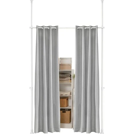 SoBuy KLS12-HG Paravent Séparateur De Pièces Rideau Télescopique Rideau Réglable En Hauteur Rideau Occultant Isolant Thermique Pour Salon, Bureau, Chambre Et Cuisine L(162-270) XH(199-285) Cm 1 SoBuy KLS12-HG Paravent Séparateur De Pièces Rideau Télescopique Rideau Réglable En Hauteur Rideau Occultant Isolant Thermique Pour Salon, Bureau, Chambre Et Cuisine L(162-270) XH(199-285) Cm