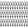 LONGZIMING Pince Pour Rideaux 38mm, Clips De Rideau, 36 Pièces Anneaux Rideaux Avec Pince, Fait De Fer, Avec Des Clips, Solide Et Durable, Pour Rideaux, Rideaux De Douche, Pendentifs, Photos  (Noir)
