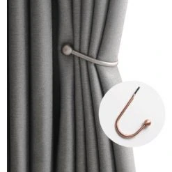 Lot De 4 Embrasses Décoratives Pour Rideaux, Noir Macaron -Rideau et tringle Soldes 2024 49194263 5