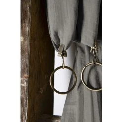 DOCK AVENUE Rideau Ajustable + 8 Anneaux Pince Gaze De Coton 140 X 300 Cm GAIA - GRIS GRANIT -Rideau et tringle Soldes 2024 50718337 4