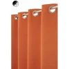 RIDEAUDISCOUNT Rideau Obscurcissant 135 X 240 Cm à Oeillets Uni Terracotta - Rouge