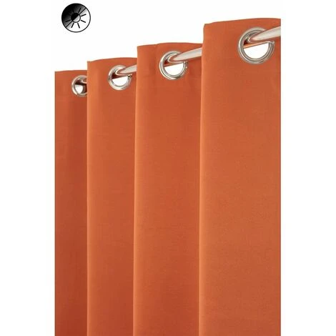 RIDEAUDISCOUNT Rideau Obscurcissant 135 X 240 Cm à Oeillets Uni Terracotta - Rouge 1 RIDEAUDISCOUNT Rideau Obscurcissant 135 X 240 Cm à Oeillets Uni Terracotta - Rouge