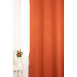 RIDEAUDISCOUNT Rideau Obscurcissant 135 X 240 Cm à Oeillets Uni Terracotta - Rouge 7 RIDEAUDISCOUNT Rideau Obscurcissant 135 X 240 Cm à Oeillets Uni Terracotta - Rouge -Rideau et tringle Soldes 2024 50873428 3