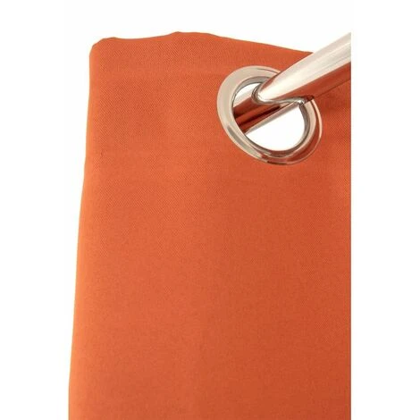 RIDEAUDISCOUNT Rideau Obscurcissant 135 X 240 Cm à Oeillets Uni Terracotta - Rouge 4 RIDEAUDISCOUNT Rideau Obscurcissant 135 X 240 Cm à Oeillets Uni Terracotta - Rouge – Image 4