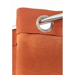 RIDEAUDISCOUNT Rideau Obscurcissant 135 X 240 Cm à Oeillets Uni Terracotta - Rouge 9 RIDEAUDISCOUNT Rideau Obscurcissant 135 X 240 Cm à Oeillets Uni Terracotta - Rouge -Rideau et tringle Soldes 2024 50873428 5