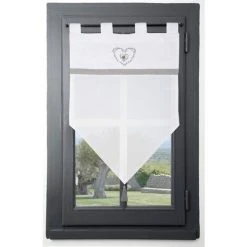 LOVELY CASA Brise Bise 45x60 Cm Pauline Gris Coton - Gris