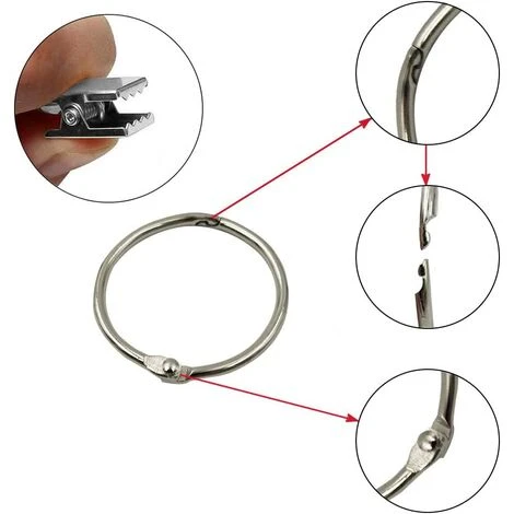 Anneaux Pour Rideaux,Anneau Rideau Avec Pinces,Décoratif Métal Drapé Clip Crochets Ensemble Diamètre Intérieur De Argent,Antirouille,Facile Ouvert Anneaux à Pince,Starlight,20 Pièces 5 Anneaux Pour Rideaux,Anneau Rideau Avec Pinces,Décoratif Métal Drapé Clip Crochets Ensemble Diamètre Intérieur De Argent,Antirouille,Facile Ouvert Anneaux à Pince,Starlight,20 Pièces – Image 5