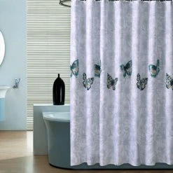 GroupM Rideau De Douche Imperméable épaissi De Type Mouche Papillon Rideau De Douche En Polyester (80 * 180CM) -Rideau et tringle Soldes 2024 51222879 4
