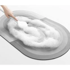 GroupM Tapis De Sol Absorbant Pour Porte De Salle De Bain Simple Lavabo à La Maison Tapis De Pied Doux Entrée De Salle De Bain Paillasson Antidérapant (40*60CM) -Rideau et tringle Soldes 2024 51223667 5