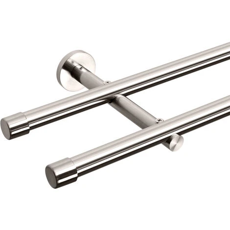Tringle à Rideau ø 20mm Métal Inox 2 Tringle 100cm Moderne - Mondeer 1 Tringle à Rideau ø 20mm Métal Inox 2 Tringle 100cm Moderne - Mondeer