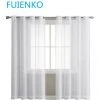 Lot De 2 Rideaux Voilages Blanc, Pour Salon Chambre , 140 Cm X 240cm FUIENKO
